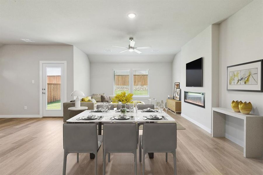 Living room in the Heisman home plan by Trophy Signature Homes – REPRESENTATIVE PHOTO