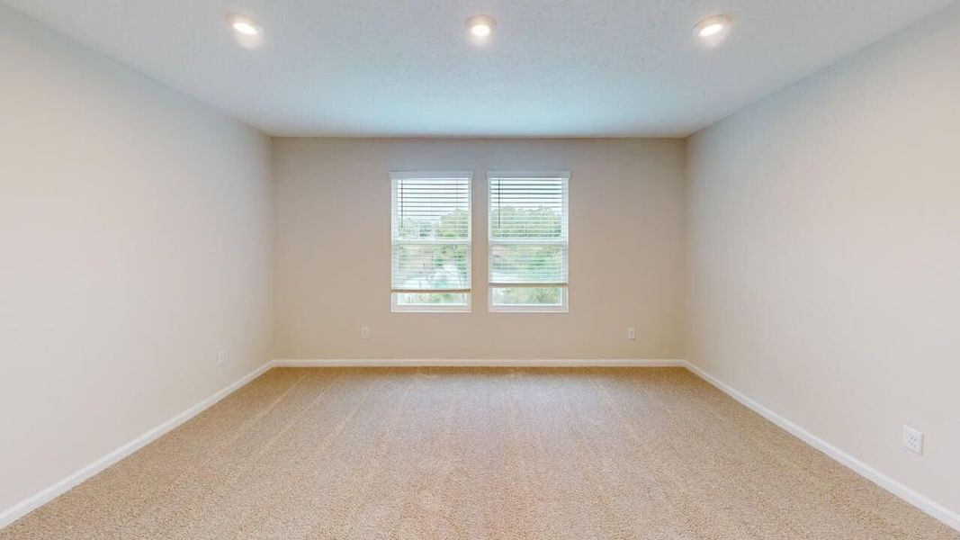 Representative unfurnished interior of a home built from the Olive by Mattamy Homes in Egret Creek, Jacksonville (Image 15). Representative unfurnished interior of a home built from the Olive by Mattamy Homes in Egret Creek, Jacksonville (Image 15).
