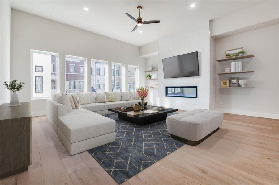 Virtually staged living