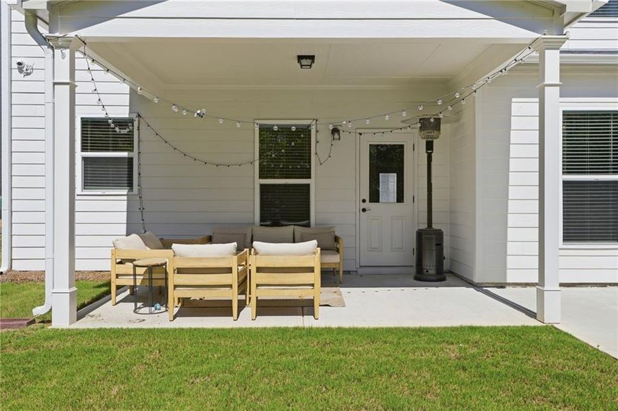Exterior details and patio area of a home in , Flowery Branch (Image 22).