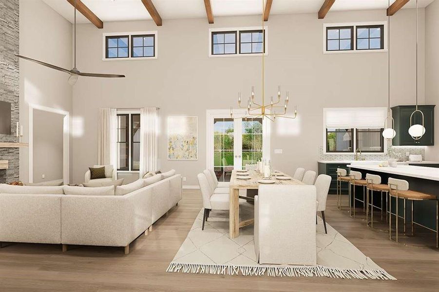 Furnished interior view inside a new home in Echo Grove, Poolville (Image 7).