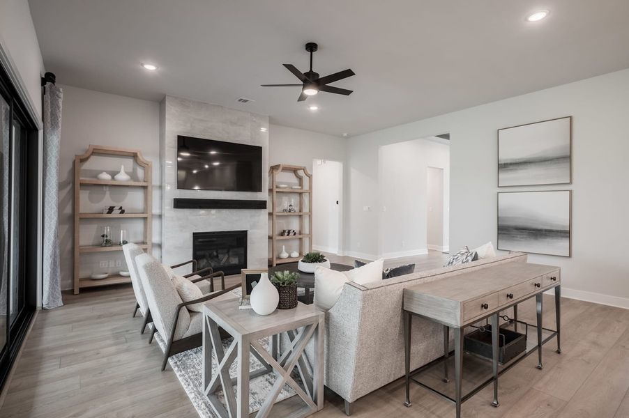 Representative furnished interior of a home built from the Meritage by Tri Pointe Homes in Legacy Grove, Montgomery (Image 71).