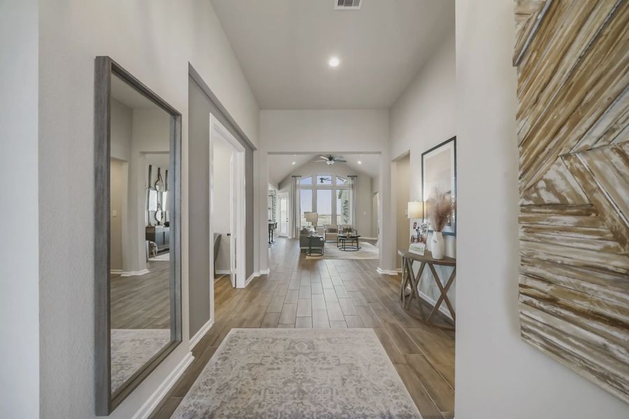 Furnished interior view inside a new home in Jordan Ranch 55's, Fulshear (Image 4).