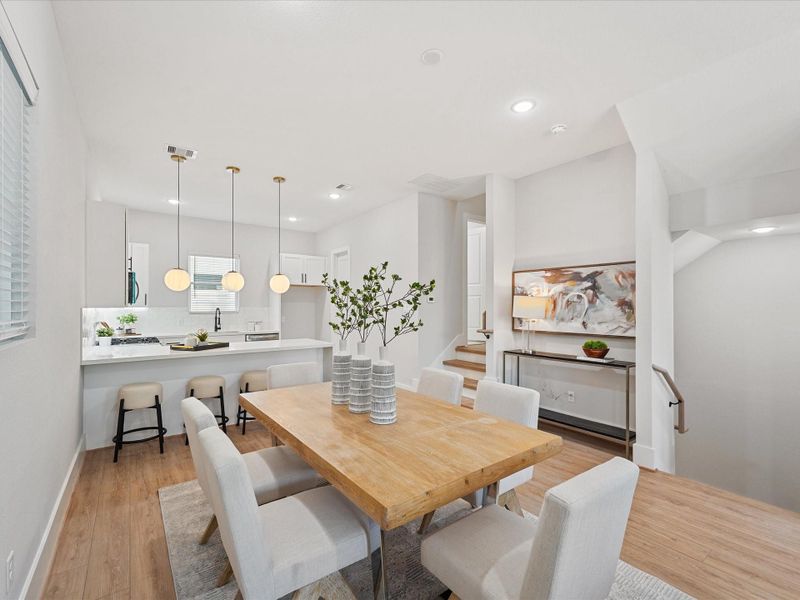Furnished interior view inside a new home in Skyline Homes at Cavalcade, Houston (Image 7).