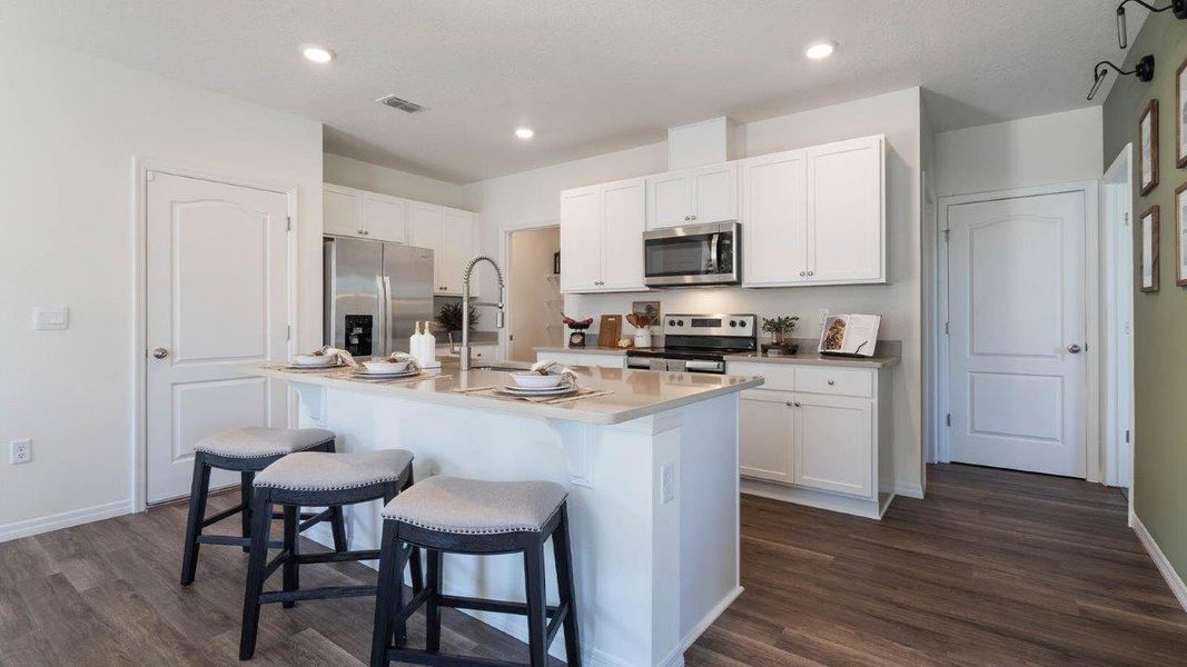 Furnished interior view inside a new home in Lake Deer Estates, Poinciana (Image 14). Furnished interior view inside a new home in Lake Deer Estates, Poinciana (Image 14).