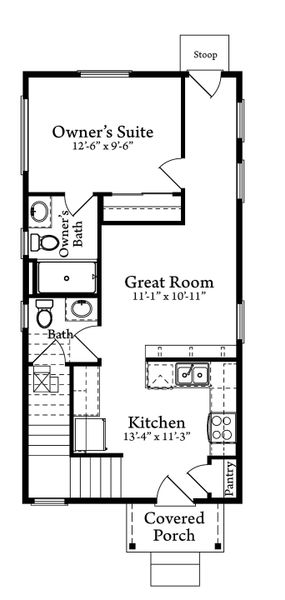 2D floor plan layout for the Salida by Baessler Homes in Liberty Draw, Evans, CO (Image 3).
