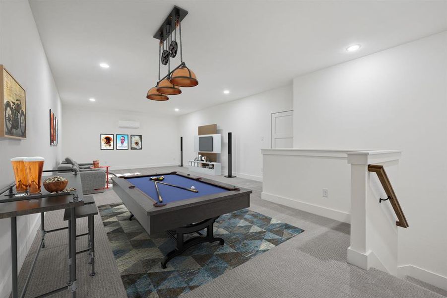 700 square feet on second story -
virtually staged.