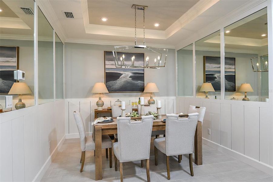 Furnished interior view inside a new home in Esplanade at Wellen Park, Englewood (Image 4).