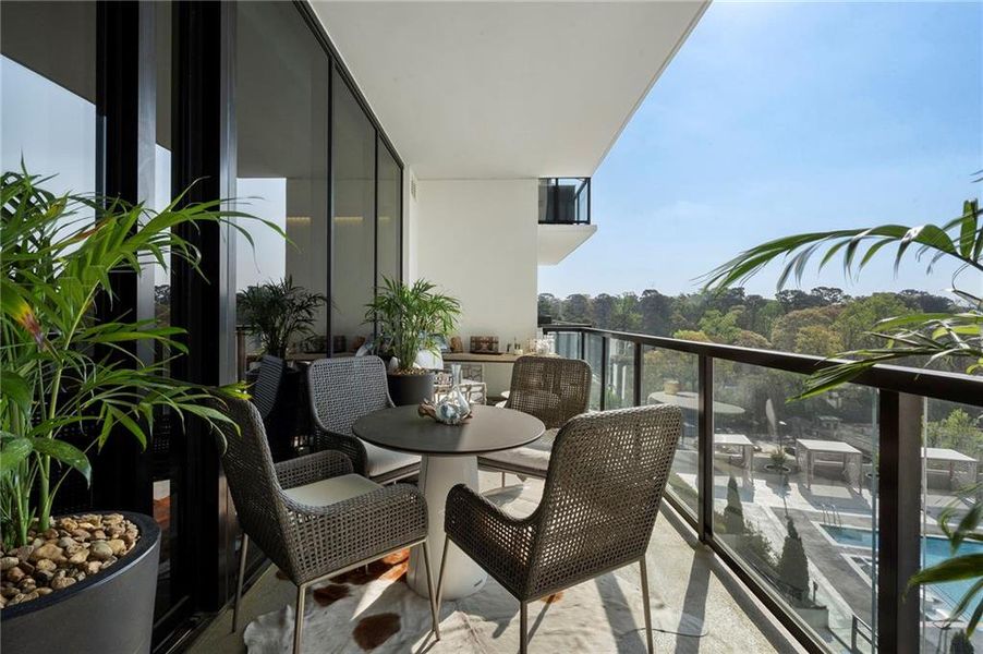 Exterior details and patio area of a home in The Dillon Buckhead, Atlanta (Image 22). Exterior details and patio area of a home in The Dillon Buckhead, Atlanta (Image 22).