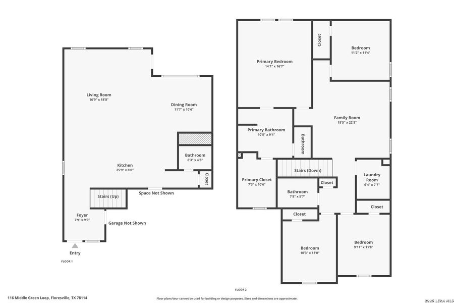 2D floor plan layout of this home in The Links at River Bend, Floresville, TX (Image 6).