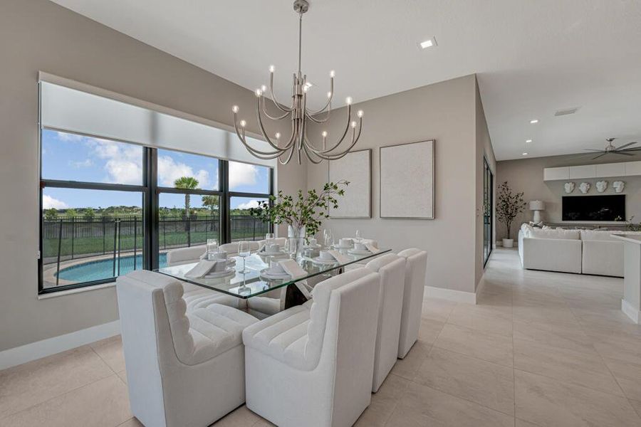 Furnished interior view inside a new home in Apex at Avenir, Palm Beach Gardens (Image 12).