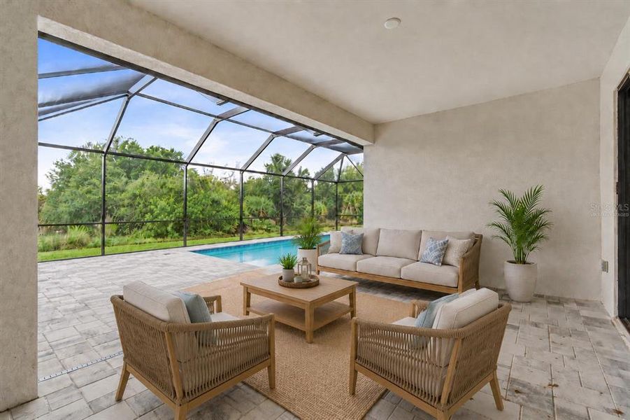 Exterior details and patio area of a home in , Port Charlotte (Image 31). Exterior details and patio area of a home in , Port Charlotte (Image 31).