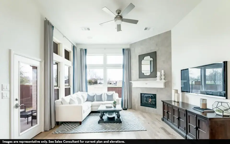 Furnished interior view inside a new home in The Woodlands at Medina Hills, Mico (Image 7).