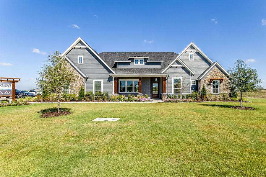 Representative exterior photo of a completed home built from the The Avery by Elmwood Custom Homes in Matthews Farm, Venus, TX (Image 5). Representative exterior photo of a completed home built from the The Avery by Elmwood Custom Homes in Matthews Farm, Venus, TX (Image 5).