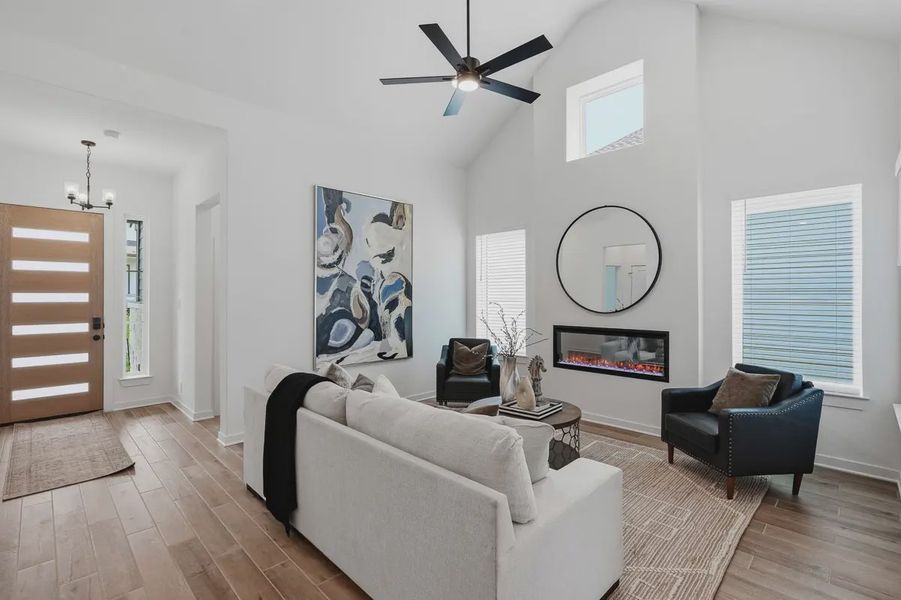 Furnished interior view inside a new home in The Crossvine, Schertz (Image 12).