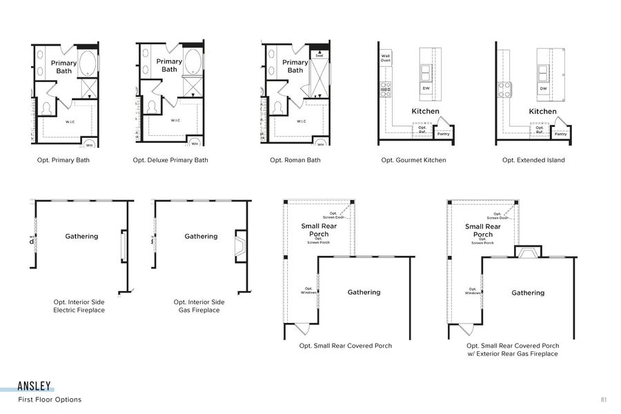 2D floor plan layout for the Ansley by DRB Homes in Riley Farms, Rockvale, TN (Image 5).