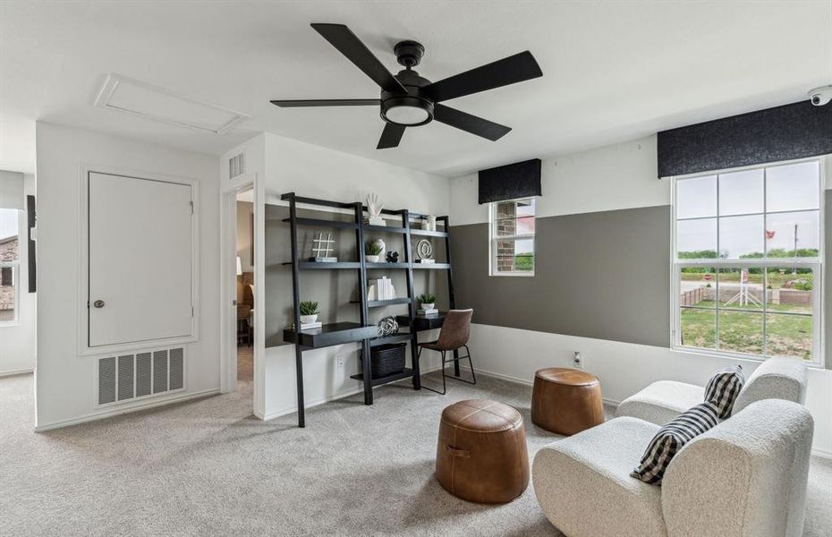 *Model Representation - Spacious loft on second level *Model Representation - Spacious loft on second level