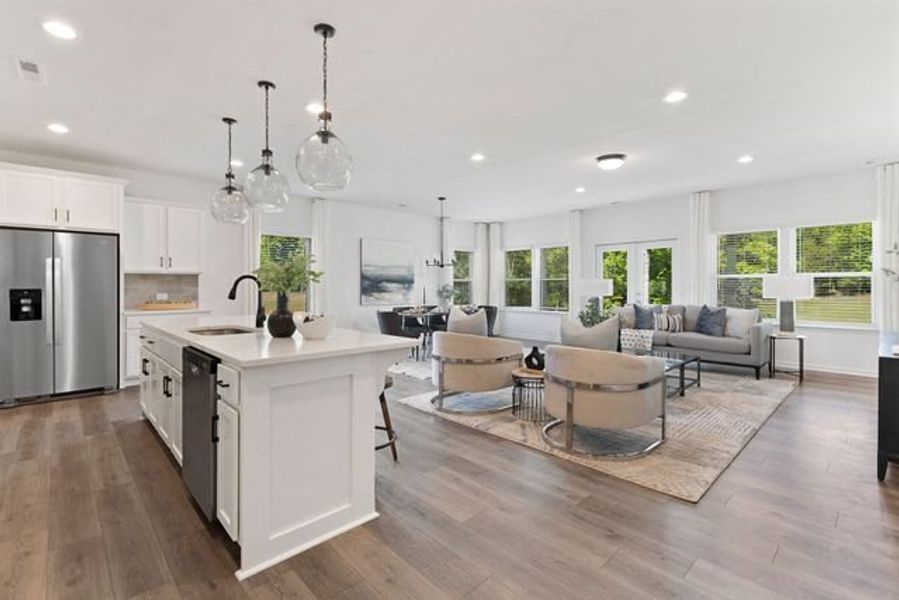 Representative furnished interior of a home built from the Vale by True Homes in Wendell Springs, Wendell (Image 7).