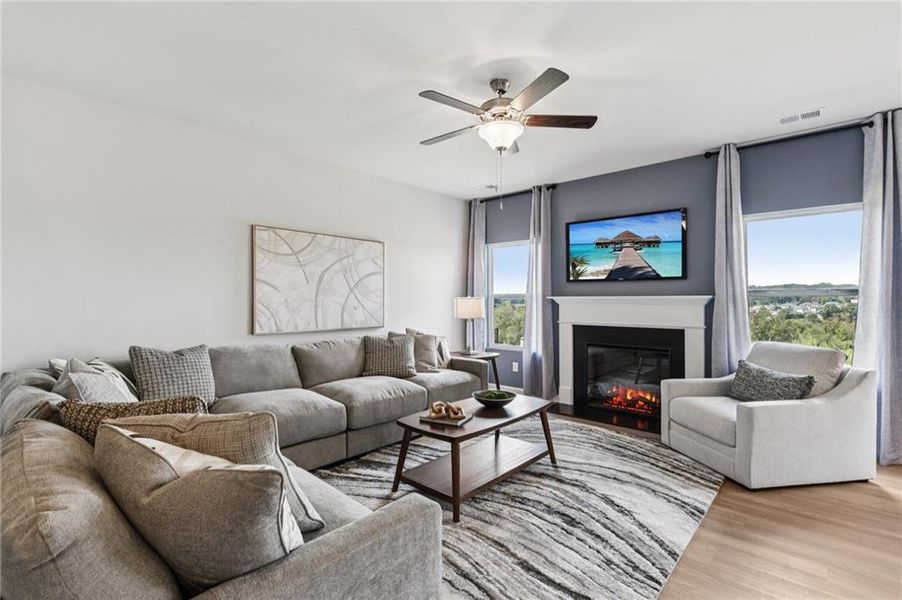 Furnished interior view inside a new home in The Hills at Cedar Creek, Winder (Image 18). Furnished interior view inside a new home in The Hills at Cedar Creek, Winder (Image 18).