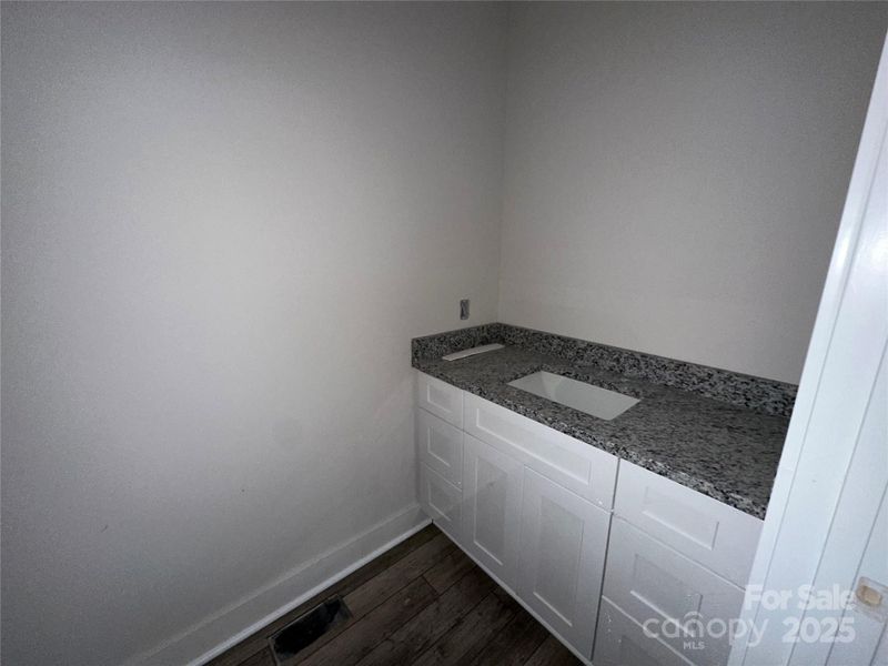 1/2 bath first floor for company