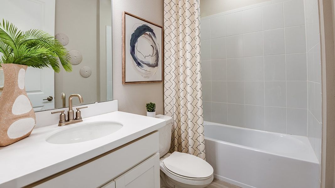 Furnished interior in a model home at Esplanade at Center Lake Ranch in St. Cloud (Image 16).