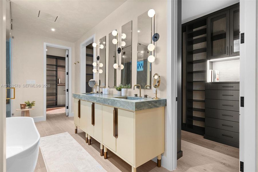 Furnished interior view inside a new home in , Miami (Image 47).