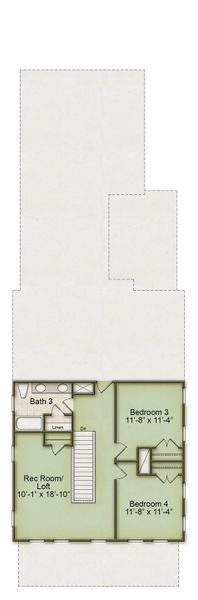 2D floor plan layout for the Aberdeen by Homes by Dickerson in Nexton, Summerville, SC (Image 5).