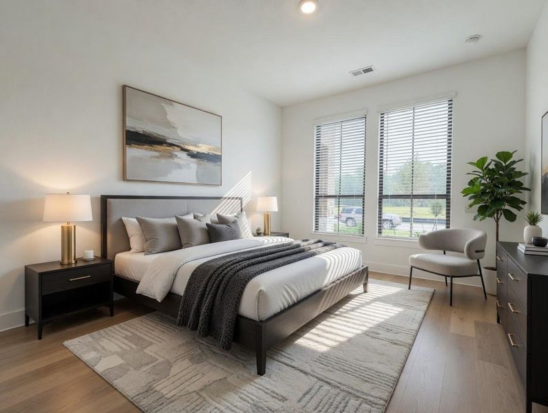 Furnished interior view inside a new home in Friendswood Trails, Friendswood (Image 17). Furnished interior view inside a new home in Friendswood Trails, Friendswood (Image 17).