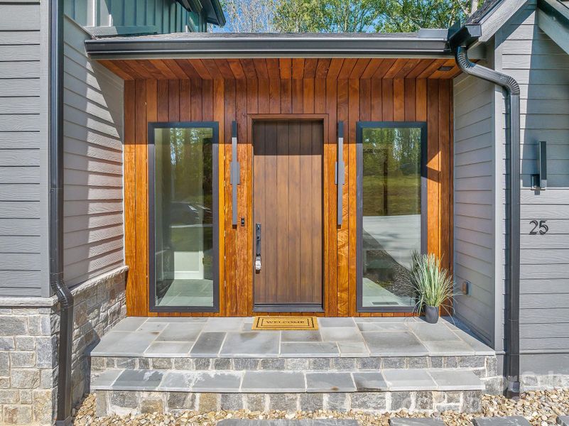 Custom Ipe Brazilian Hardwood Entry Accent with Blue Stone Patio Custom Ipe Brazilian Hardwood Entry Accent with Blue Stone Patio