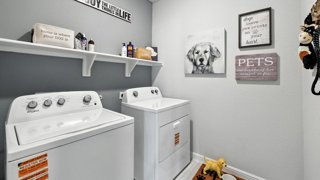 Furnished interior view inside a new home in Monarch at the Meadows, Krum (Image 31).