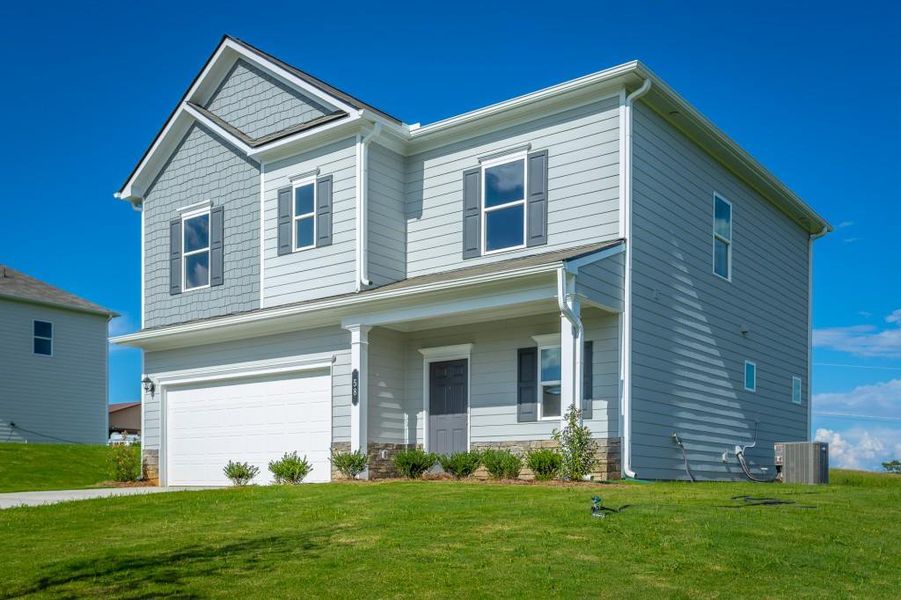 Front exterior of a new home in Laurel Ridge, Rock Spring, GA, highlighting curb appeal (Image 27).