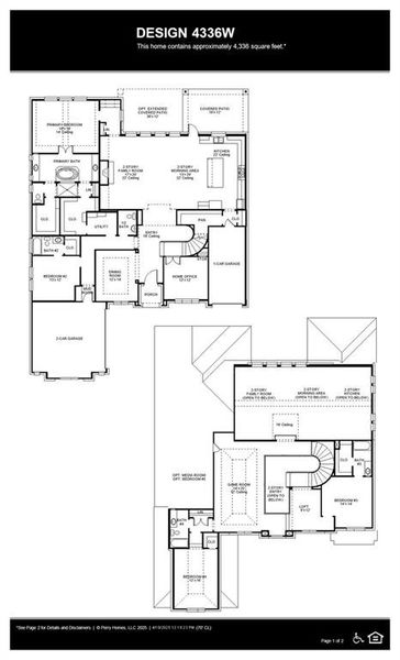 2D floor plan layout of this home in Terraces, Rockwall, TX (Image 4).