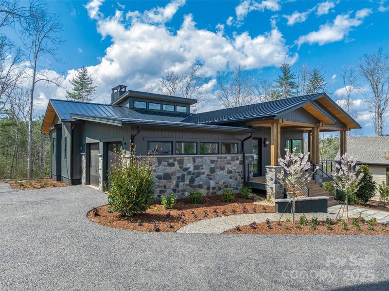 Front exterior of a new home in , Asheville, NC, highlighting curb appeal (Image 22).