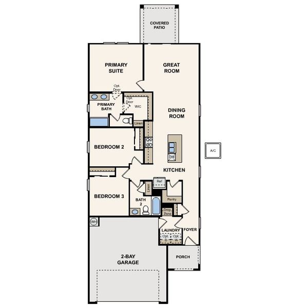 2D floor plan layout of this home in North Copper Canyon, Surprise, AZ (Image 5).