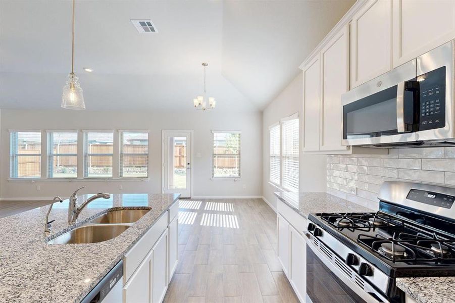 Furnished interior view inside a new home in Mobberly Farms, Pilot Point (Image 3).