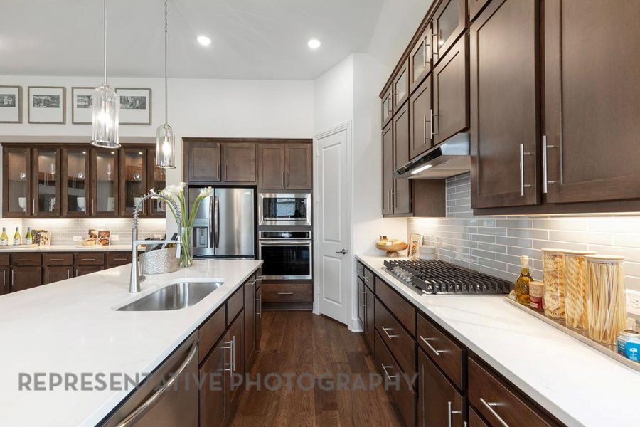 Furnished interior view inside a new home in 6 Creeks at Waterridge, Kyle (Image 9).