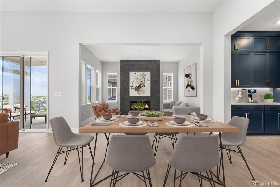 Furnished interior view inside a new home in Retreat at The Canyons, Castle Pines (Image 7).