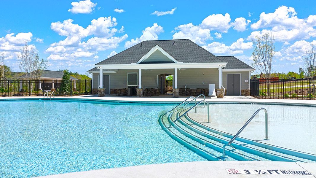 Front exterior of a new home in Estates at Deer Hollow, Grovetown, GA, highlighting curb appeal (Image 2).