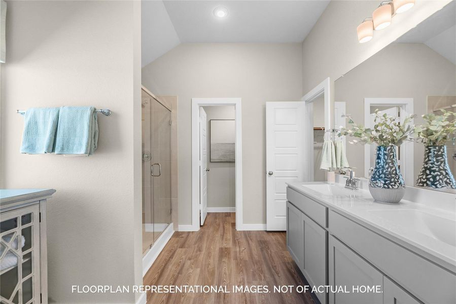 Furnished interior view inside a new home in Pinewood at Grand Texas, New Caney (Image 12).