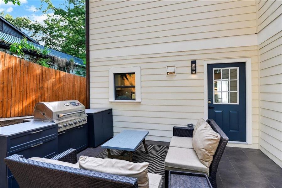 Exterior details and patio area of a home in , Atlanta (Image 3).