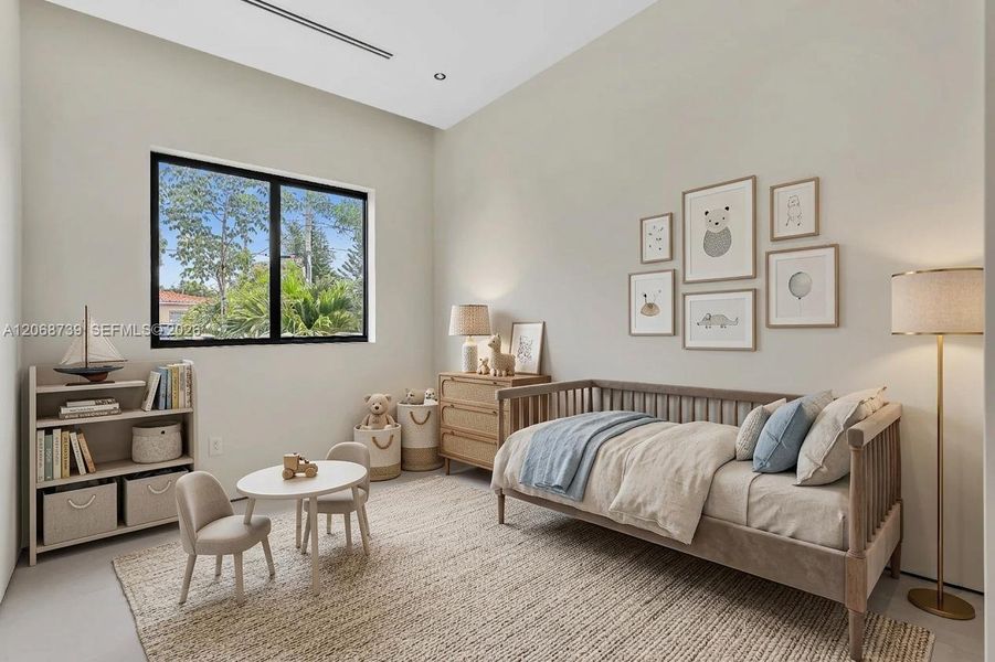 Furnished interior view inside a new home in , Miami (Image 11).