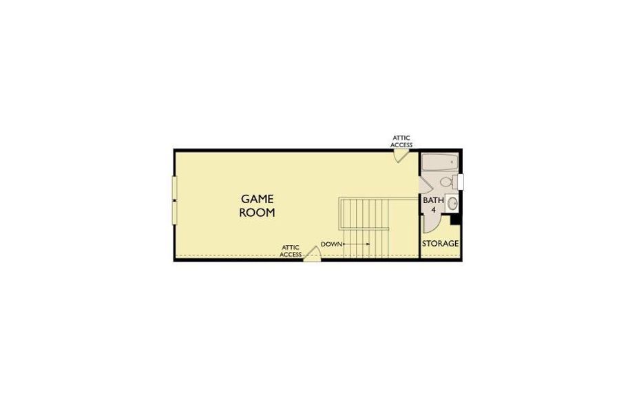 2D floor plan layout of this home in Arbors at Richland Creek, Buford, GA (Image 3).