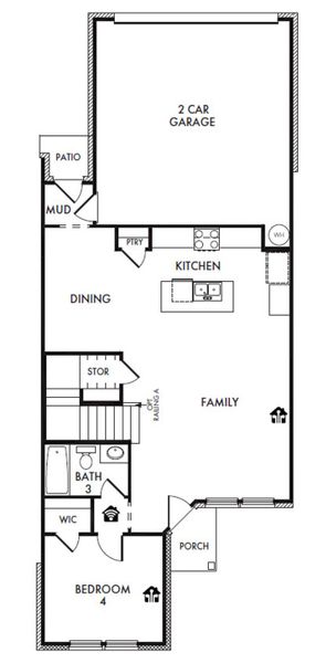 2D floor plan layout for the Conroe by Impression Homes in Timber Ridge, Corinth, TX (Image 3). 2D floor plan layout for the Conroe by Impression Homes in Timber Ridge, Corinth, TX (Image 3).
