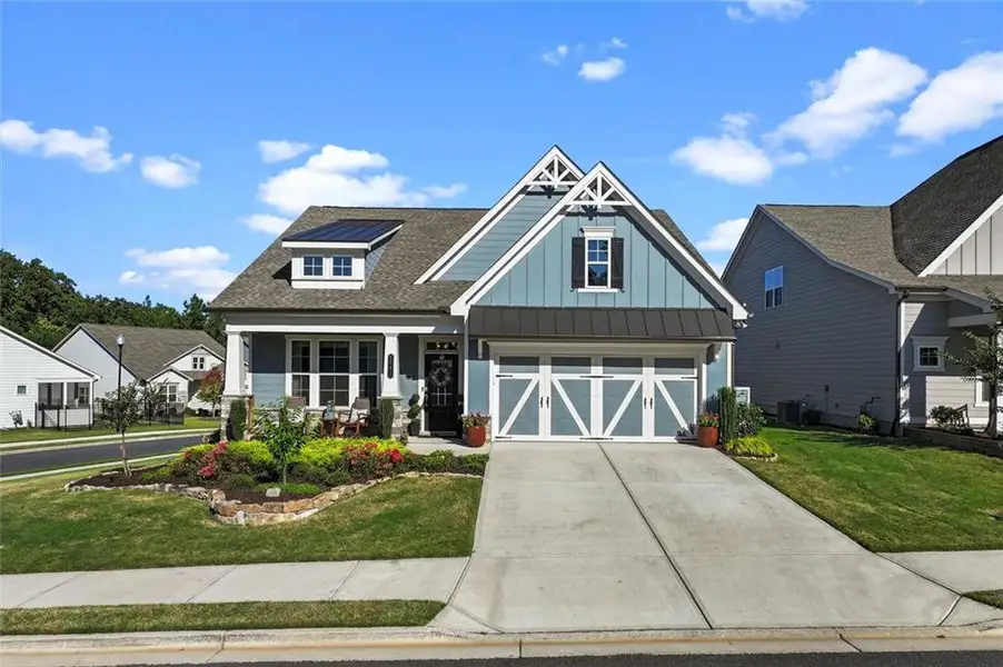 Front exterior of a new home in , Canton, GA, highlighting curb appeal (Image 25).