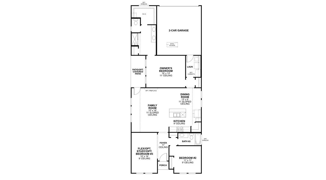 2D floor plan layout for the Iris by M/I Homes in Landmark, Denton, TX (Image 3). 2D floor plan layout for the Iris by M/I Homes in Landmark, Denton, TX (Image 3).