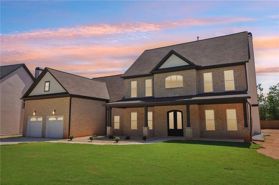 Front exterior of a new home in , Lilburn, GA, highlighting curb appeal (Image 36).