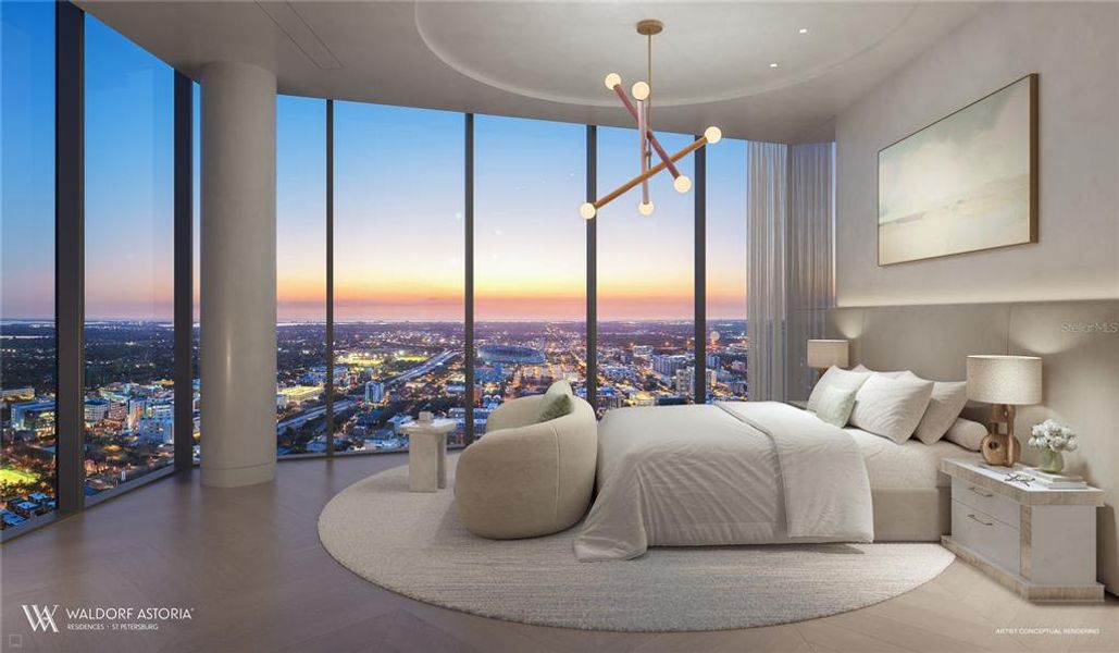 Furnished interior view inside a new home in , St. Petersburg (Image 1).