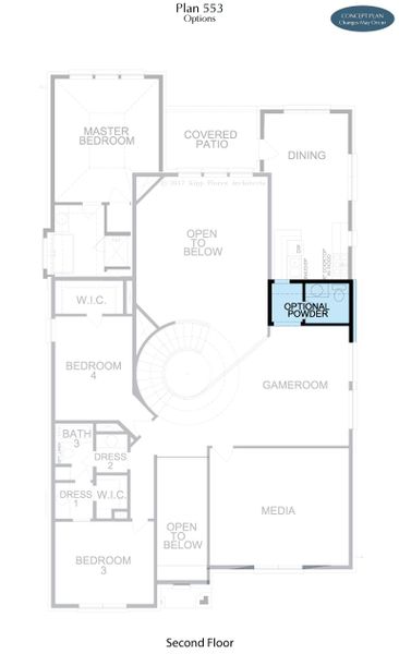 2D floor plan layout for the Hudson by Landon Homes in Lexington Frisco, Frisco, TX (Image 27).