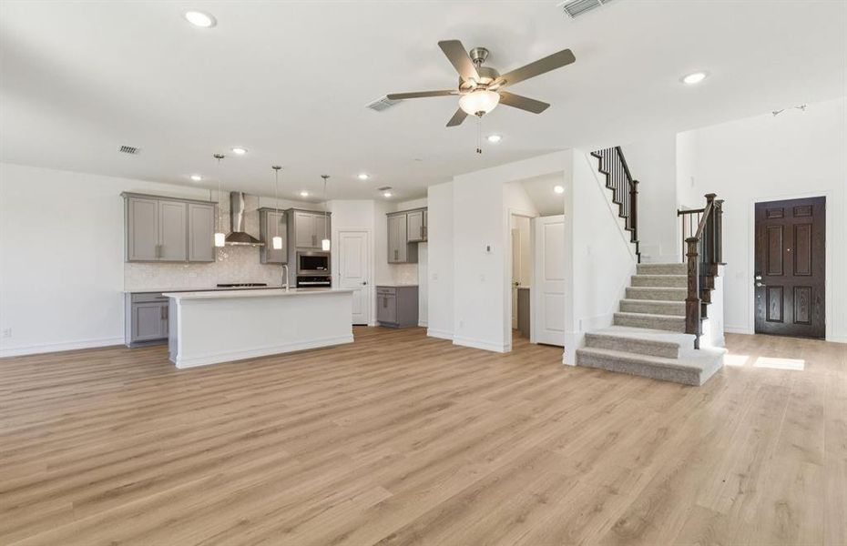 Open concept throughout main living areas