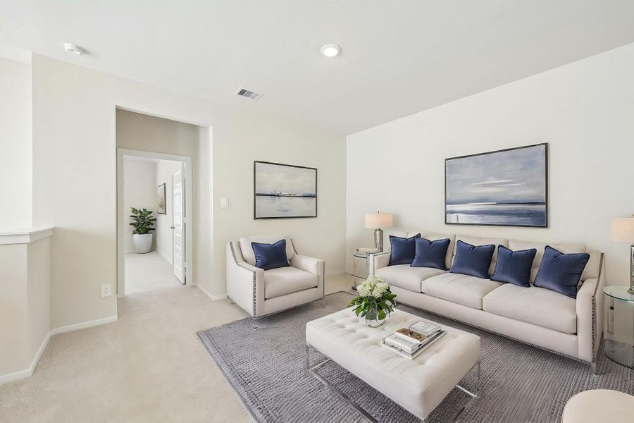Furnished interior view inside a new home in Kemah Crossing - City Series, Kemah (Image 31).